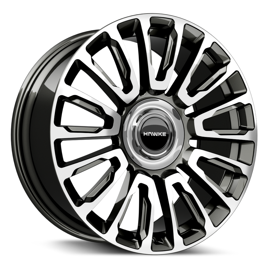 HAWKE DRESDEN WHEEL 22 X 9.5J 5 X 120 GUNMETAL POLISH FITS ROLLS ROYCE MODELS