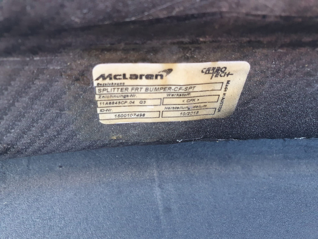 MCLAREN 650S CARBON FIBRE FRONT BUMPER SPLITTER SPOILER 11A6845CP.04
