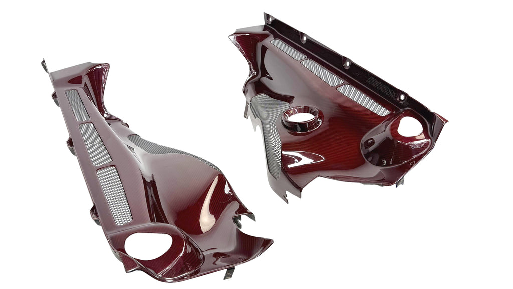 MCLAREN 675LT COUPE  MSO RED GLOSS CARBON ENGINE COVER SET 11A8981RP