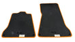Load image into Gallery viewer, MCLAREN 675LT MSO FLOOR CARPET MATS (ORANGE PIPING) 11N3776RP (LHD)