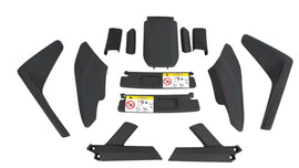 LAMBORGHINI HURACAN SPYDER BLACK LEATHER WITH BLUE STITCHING INTERIOR TRIMS SET