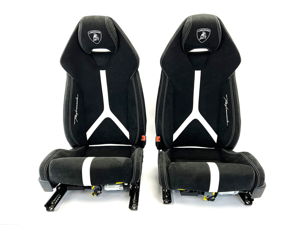 LAMBORGHINI HURACAN PERFORMANTE COMFORT SEATS BLACK/ WHITE 4T0882011B/ 4T0882012B