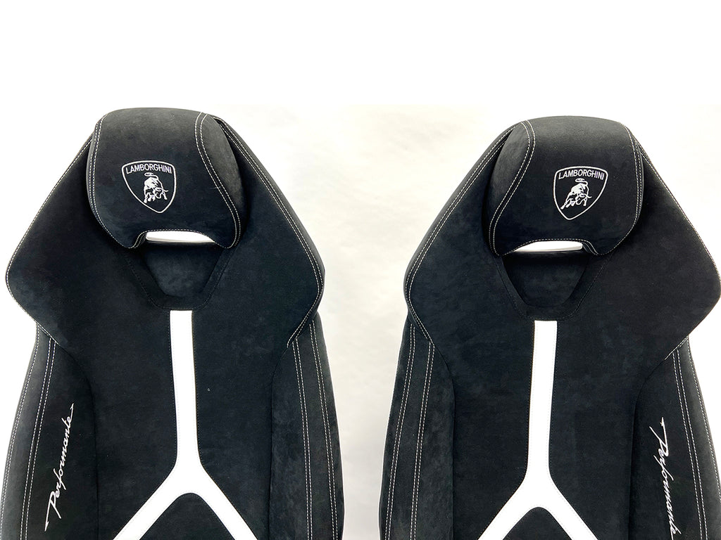 LAMBORGHINI HURACAN PERFORMANTE COMFORT SEATS BLACK/ WHITE 4T0882011B/ 4T0882012B