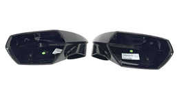 LAMBORGHINI HURACAN GLOSS BLACK MIRROR CAPS SET 4T0857387G 4T0857388G