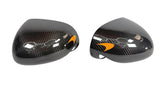 MCLAREN MSO GLOSS CARBON FIBRE MIRROR CAPS WITH LOGO 14AD019CP / 14AD020CP