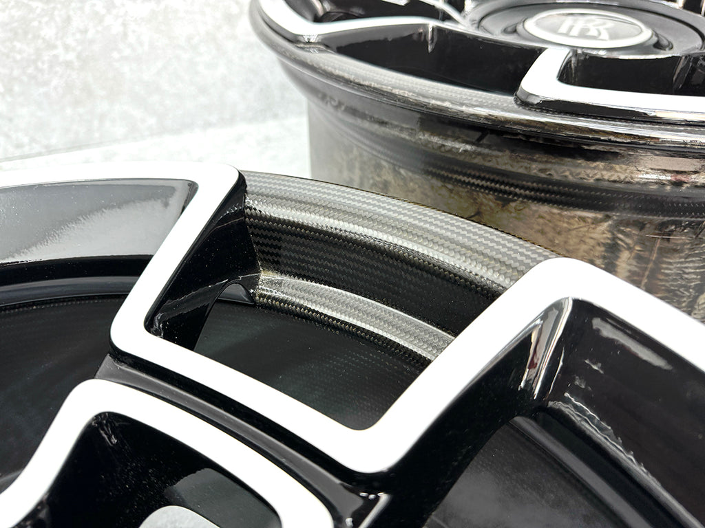 ROLLS ROYCE WRAITH GHOST BLACK BADGE CARBON WHEEL SET 500006782