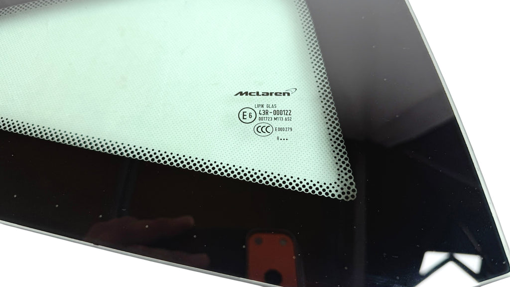 MCLAREN ASSEMBLY GLASS REAR QUARTER RH GT 13A6464GP