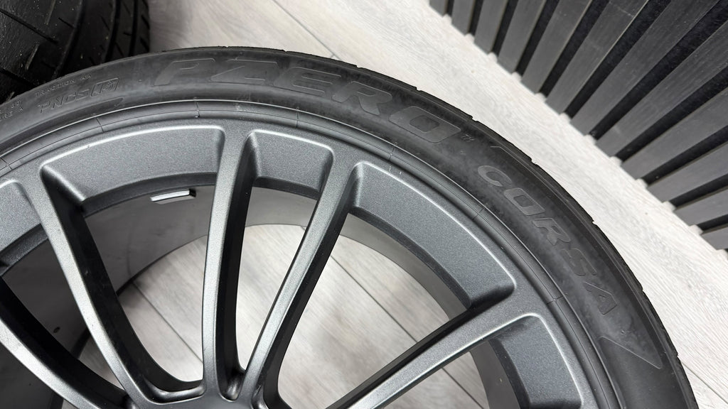 MCLAREN 570S 14-SPOKE FORGED GREY WHEELS AND TYRES 13BA060CP 13BA062CP