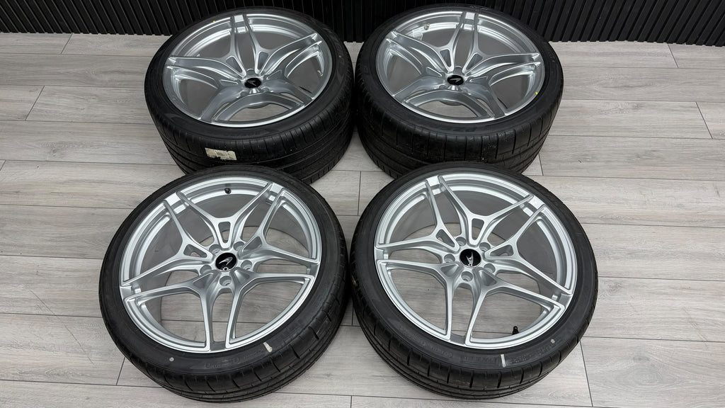 MCLAREN 720S 5-SPOKE LIGHT WEIGHT ALLOY WHEELS SET - SILVER