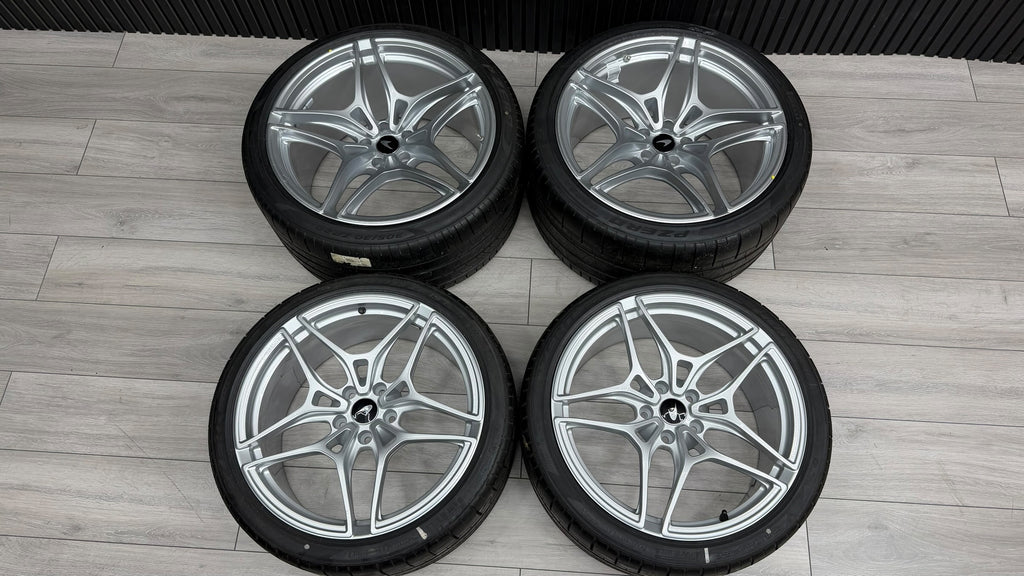 MCLAREN 720S 5-SPOKE LIGHT WEIGHT ALLOY WHEELS SET - SILVER