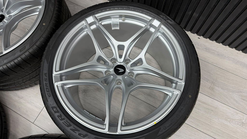 MCLAREN 720S 5-SPOKE LIGHT WEIGHT ALLOY WHEELS SET - SILVER