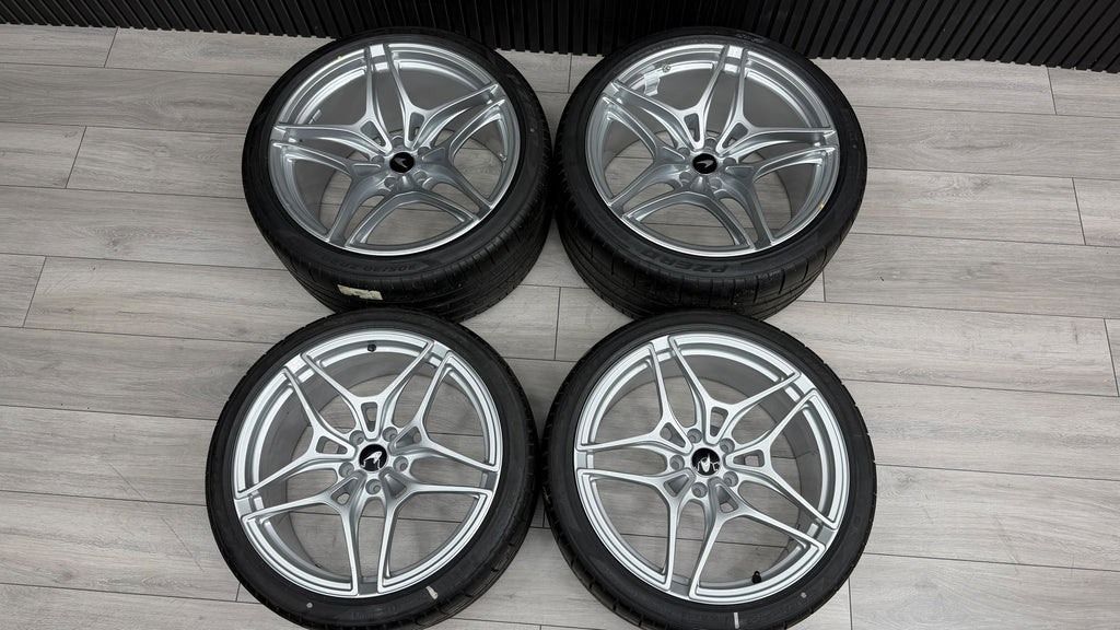 MCLAREN 720S 5-SPOKE LIGHT WEIGHT ALLOY WHEELS SET - SILVER