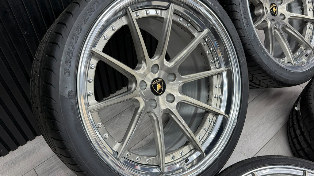 LAMBORGHINI MURCIELAGO 20/21" 2 PIECE SP-1 WHEELS BY APEX FORGED