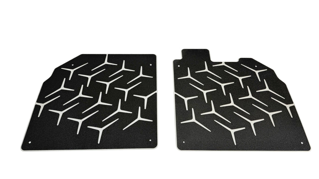 LAMBORGHINI AVENTADOR SV/ SVJ ALUMINIUM FLOOR MATS SET BLACK/ SILVER 472863691B