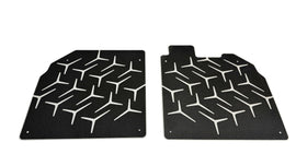 LAMBORGHINI AVENTADOR SV/ SVJ ALUMINIUM FLOOR MATS SET BLACK/ SILVER 472863691B