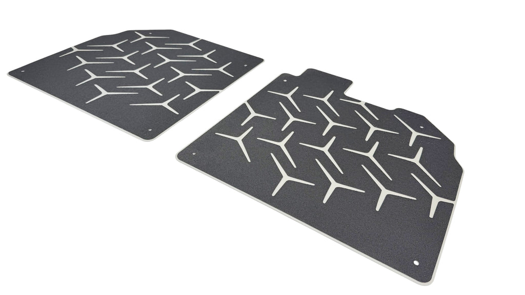LAMBORGHINI AVENTADOR SV/ SVJ ALUMINIUM FLOOR MATS SET BLACK/ SILVER 472863691B