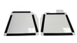Load image into Gallery viewer, LAMBORGHINI AVENTADOR SV/ SVJ ALUMINIUM FLOOR MATS SET BLACK/ SILVER 472863691B