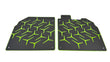 Load image into Gallery viewer, LAMBORGHINI AVENTADOR SV/ SVJ ALUMINIUM FLOOR MATS SET BLACK/ GREEN 472863691BVERNSB
