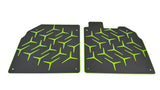 LAMBORGHINI AVENTADOR SV/ SVJ ALUMINIUM FLOOR MATS SET BLACK/ GREEN 472863691BVERNSB