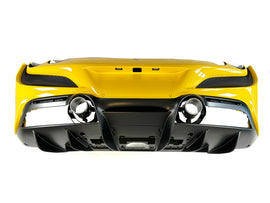FERRARI F8 REAR BUMPER WITH DIFFUSER COMPLETE PARKING SENSOR YELLOW