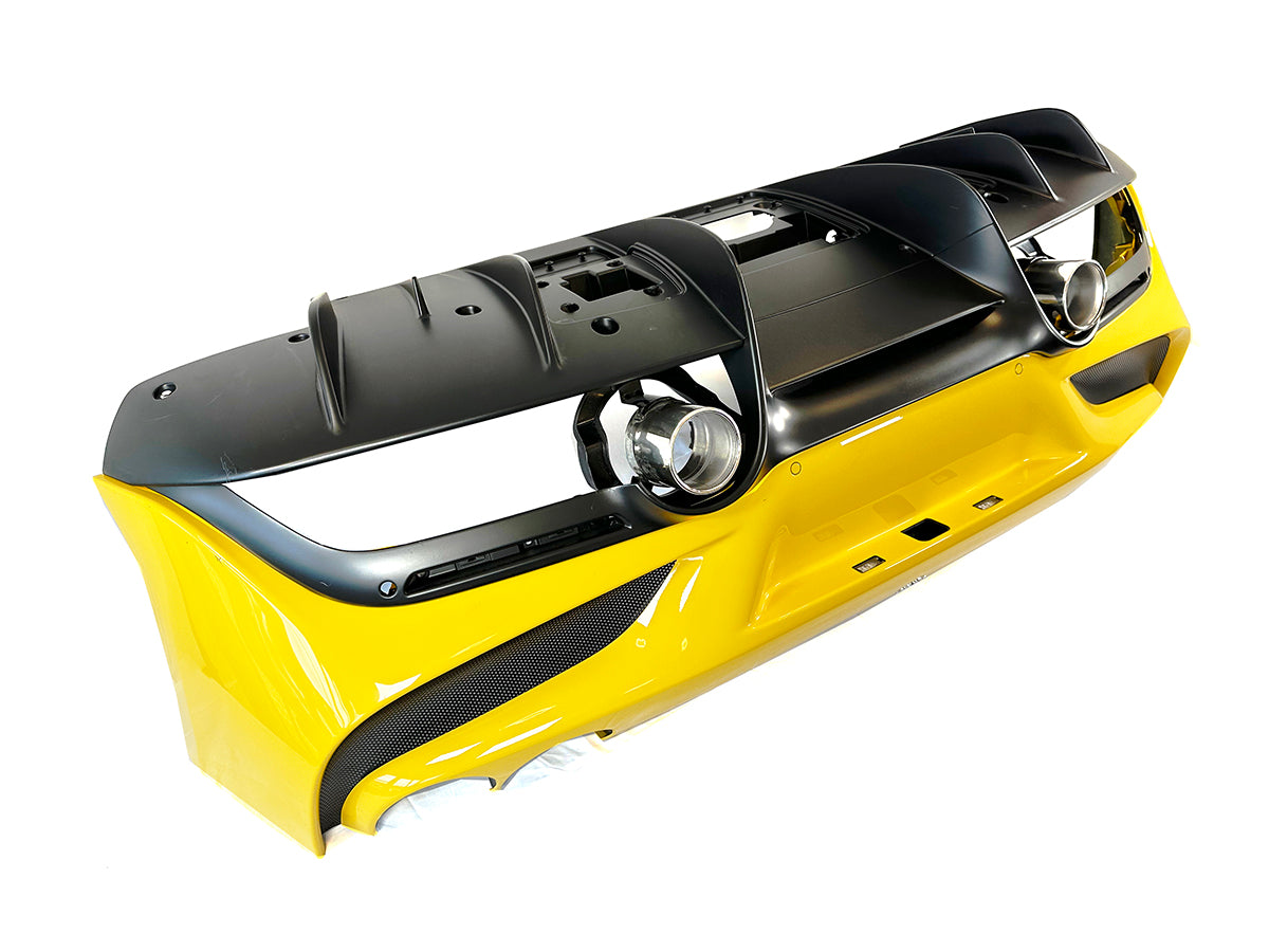 Ferrari F8 Performance Rear FERRARI F8 REAR BUMPER WITH DIFFUSER COMPLETE PARKING SENSOR YELLOW ...