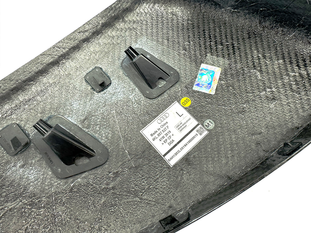 AUDI RS6 C8 CARBON FIBRE WING MIRROR COVERS SET  4KL857527F / 4KL857528F