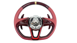 MCLAREN 765LT MSO RED CARBON/ LEATHER W/ GOLD 12 O'CLOCK RING STEERING WHEEL 14NA100RP-14RW004