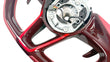 Load image into Gallery viewer, MCLAREN 765LT MSO RED CARBON/ LEATHER W/ GOLD 12 O'CLOCK RING STEERING WHEEL 14NA100RP-14RW004
