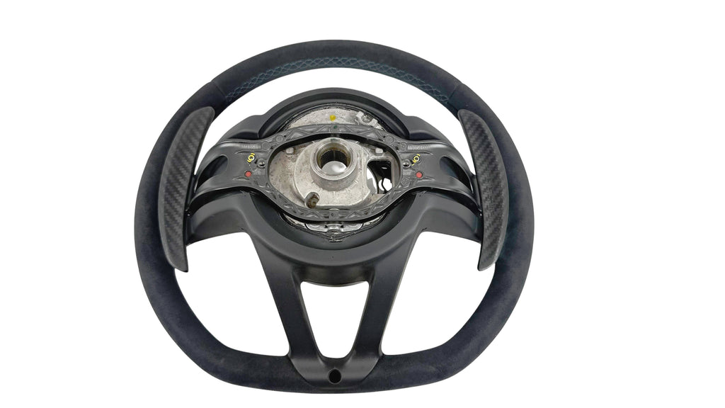 MCLAREN 720S MSO ALCANTARA CARBON STEERING WHEEL W/ BLUE STITCH 14NA333MP-14SW264
