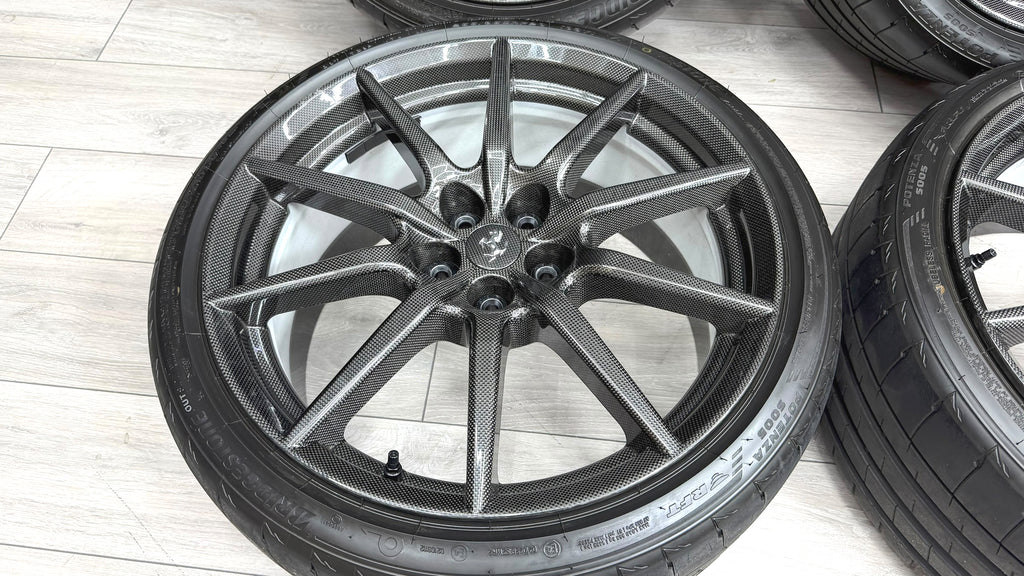FERRARI SF90-XX CARBON ALLOY WHEELS SET WITH TIRES 764246/ 764245