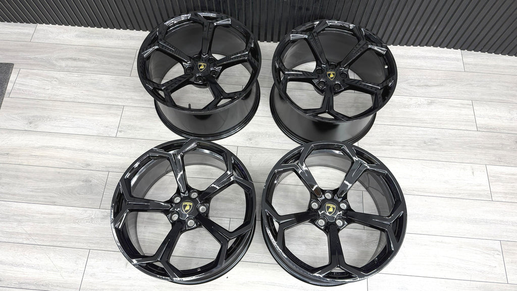 LAMBORGHINI URUS 22" NATH BLACK ALLOY WHEELS SET 4ML601025Q