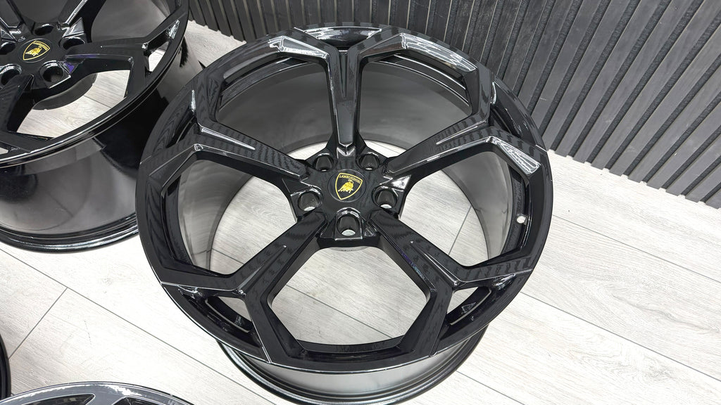 LAMBORGHINI URUS 22" NATH BLACK ALLOY WHEELS SET 4ML601025Q