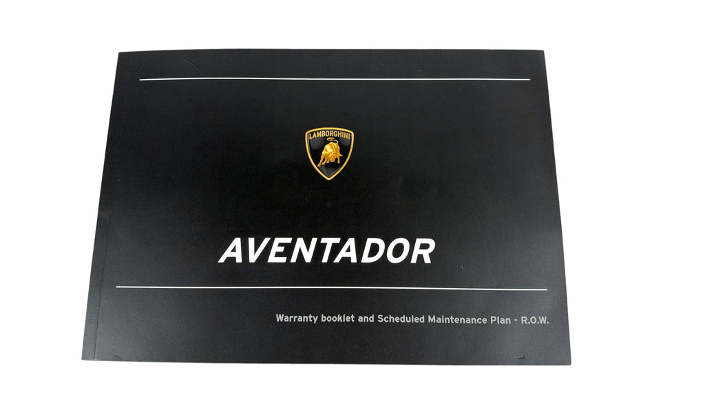 LAMBORGHINI AVENTATOR OWNER'S MANUAL ROW 470012720SN