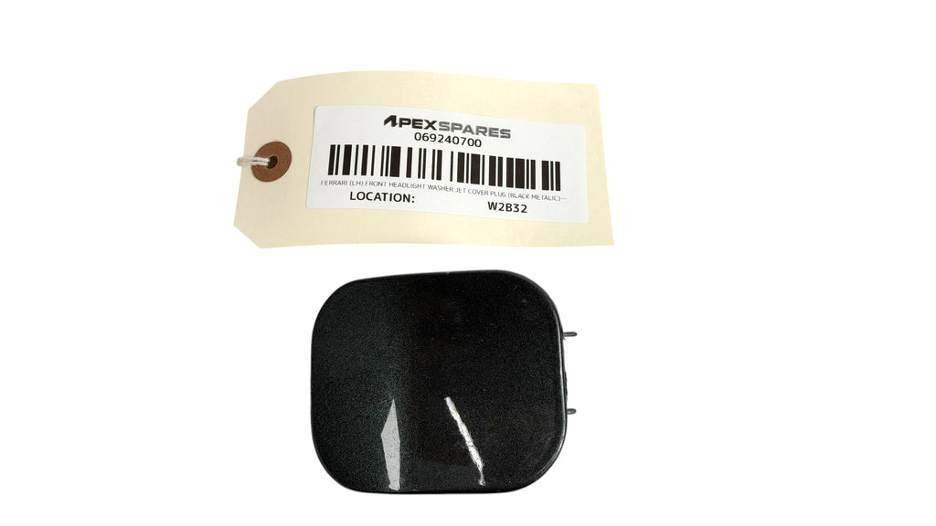 FERRARI 599 LEFT FRONT HEADLIGHT WASHER JET COVER  (BLACK METALIC) 69240710
