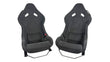 Load image into Gallery viewer, MCLAREN P1 BLACK ALCANTARA / ORANGE STITCHING CARBON RACING SEATS 11NA345RP