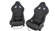 Load image into Gallery viewer, MCLAREN P1 BLACK ALCANTARA / ORANGE STITCHING CARBON RACING SEATS 11NA345RP