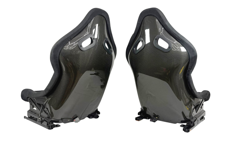 MCLAREN P1 BLACK ALCANTARA / ORANGE STITCHING CARBON RACING SEATS 11NA345RP