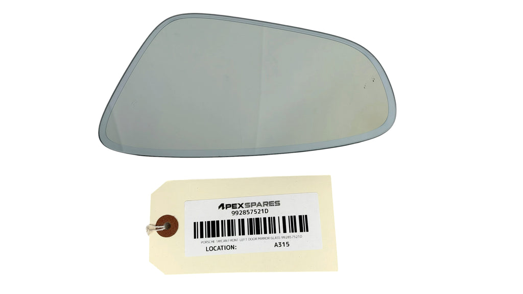 PORSCHE TAYCAN FRONT LEFT DOOR MIRROR GLASS 992857521D