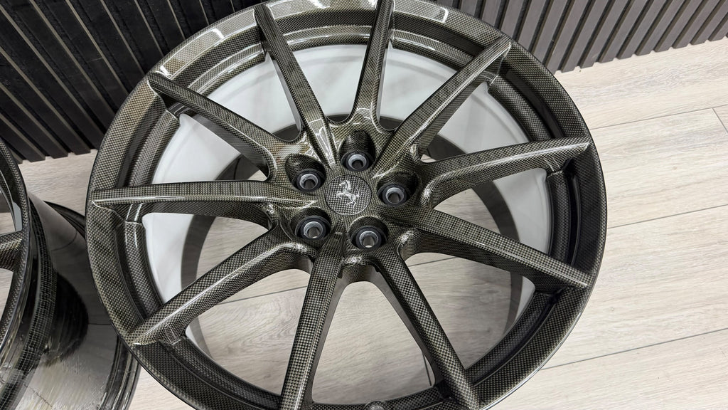 FERRARI 296, 488, F8 CARBON FIBRE RACING WHEELS 70004445 (NEW)