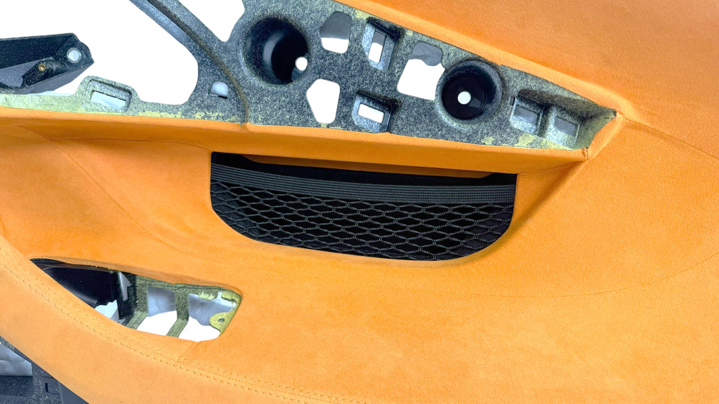 MCLAREN 600LT MSO PAPAYA ORANGE ALCANTARA DOOR CARDS SET 13NA461RP 13NA460RP