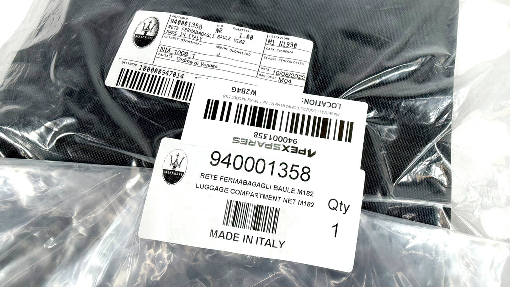 MASERATI QUATTROPORTE LUGGAGE COMPARTMENT NET M182 940001358