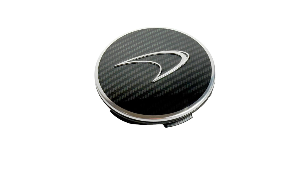 MCLAREN 675LT MSO SILVER LOGO WITH CARBON CENTRE CAP 13B0998CP (SINGLE)