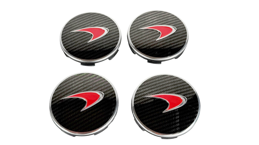 MCLAREN MP4/ 650S/ P1 RED LOGO WITH CARBON CENTRE CAPS 11B1650CP