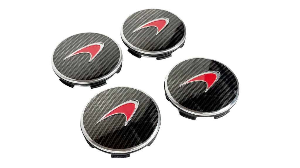 MCLAREN MP4/ 650S/ P1 RED LOGO WITH CARBON CENTRE CAPS 11B1650CP