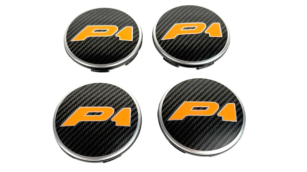 MCLAREN P1 MSO ORANGE LOGO WITH CARBON CENTRE CAPS 12B1512MP