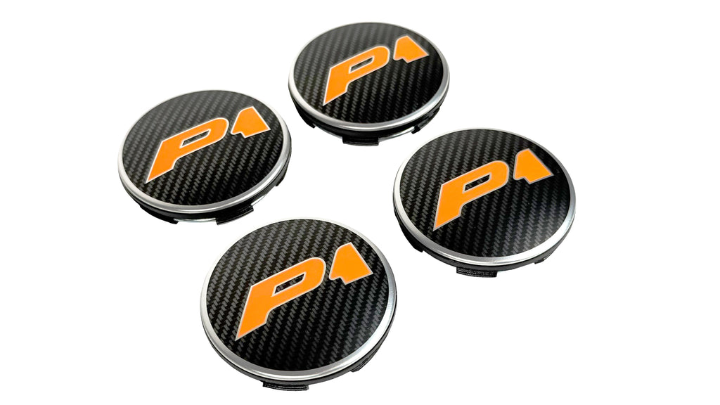 MCLAREN P1 MSO ORANGE LOGO WITH CARBON CENTRE CAPS 12B1512MP