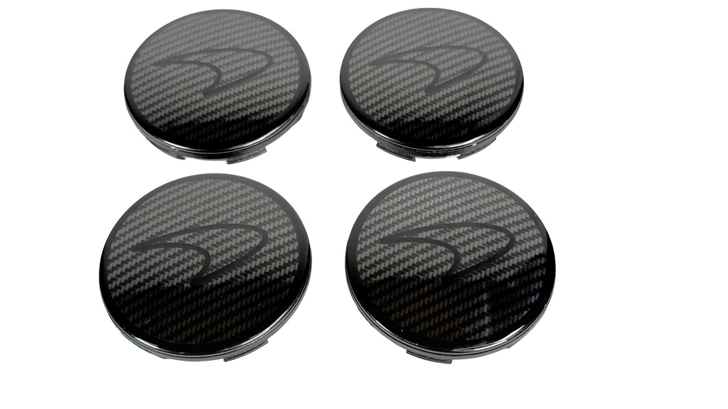 MCLAREN MP4/ 650S/ P1 MSO BLACK LOGO WITH CARBON CENTRE CAPS 11B1653CP