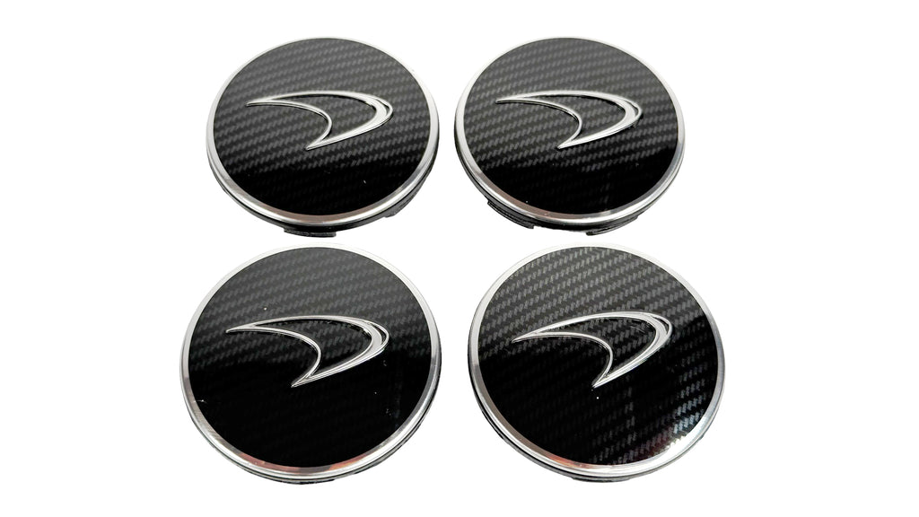 MCLAREN MP4/ 650S/ P1 SILVER LOGO WITH CARBON CENTRE CAPS 11B1651CP