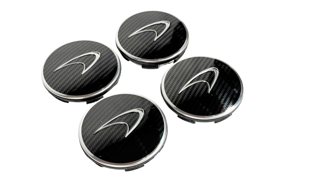 MCLAREN MP4/ 650S/ P1 SILVER LOGO WITH CARBON CENTRE CAPS 11B1651CP