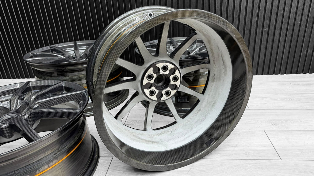 FERRARI 488 PISTA/ F8 CARBON ALLOY WHEELS SET RIMS ONLY 70004445